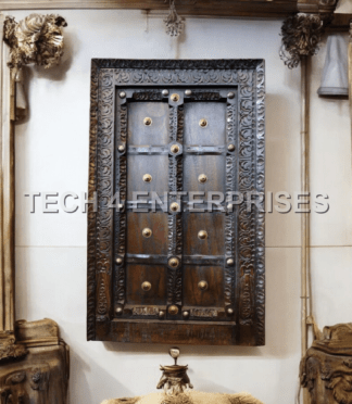 Antique door decor for wall Wooden Vintage Window Jharokha