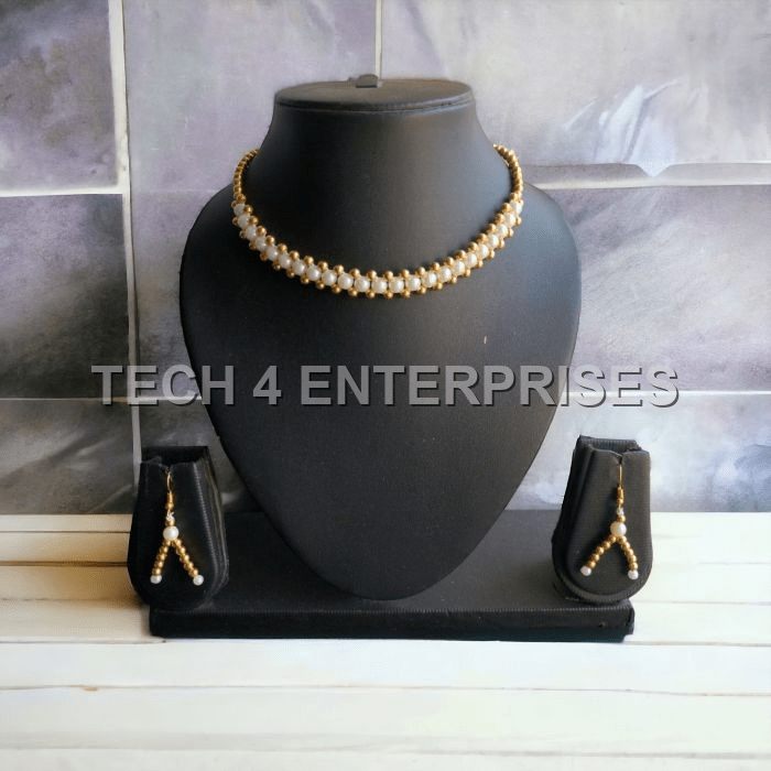 Beaded Necklace Set for Women - Off-white Beaded Necklace Set for Women - Off-white
