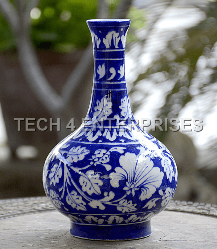 Blue Pottery Surahi Vase Blue Pottery Surahi Vase