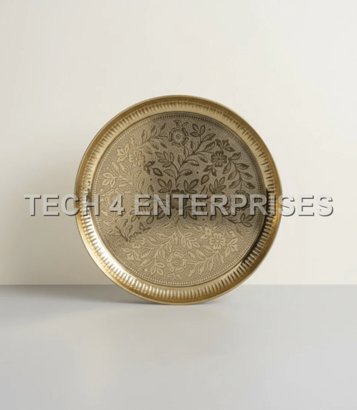 Brass Engraved Pooja Thali Brass Engraved Pooja Thali
