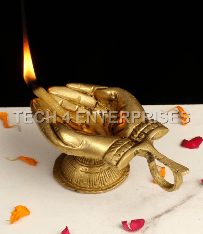 Brass Hand Diya Brass Hand Diya