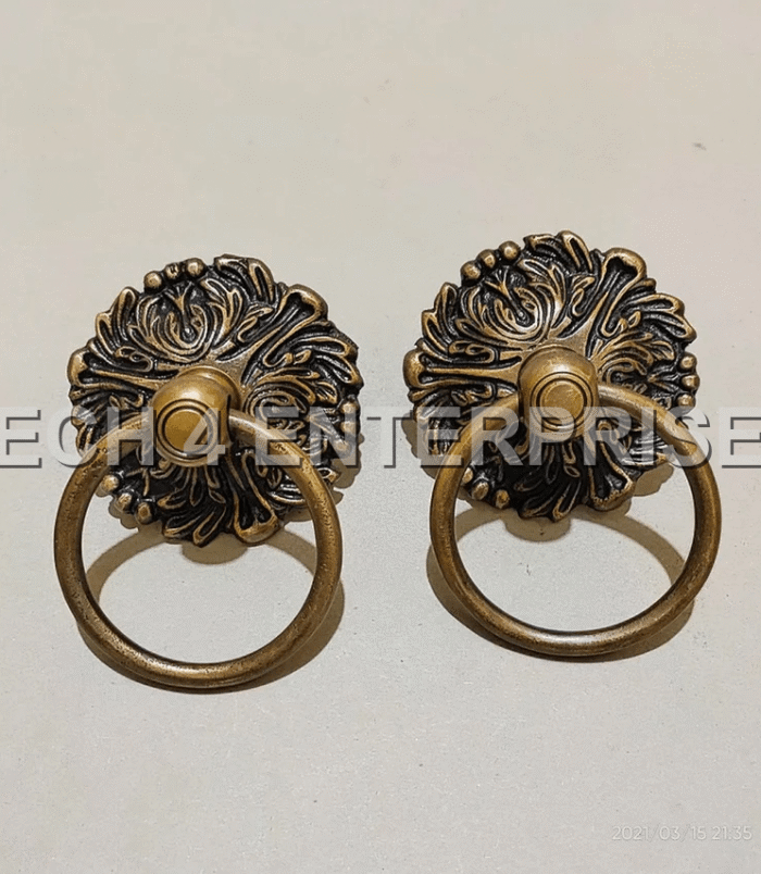 Brass Ring Pull Door Handle Brass Ring Pull Door Handle