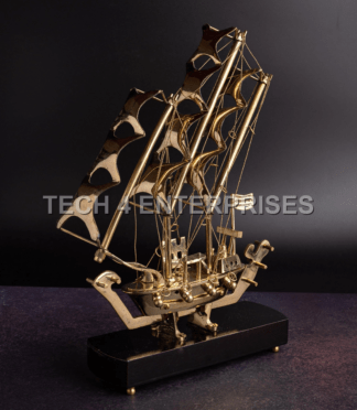 Brass Sailing Ship Showpiece
