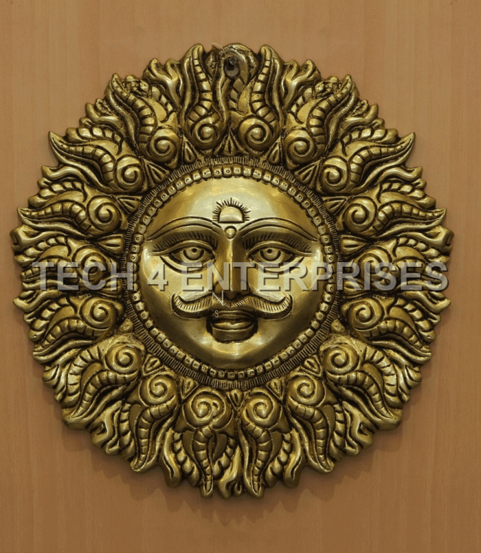 Brass Sun Face Wall Hanging