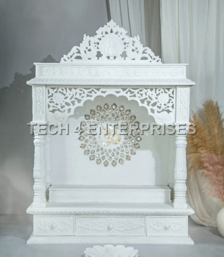 Classic White Makrana Marble Mandir