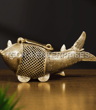Dhokra Coin Trinket Box