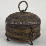 Dhokra Floral Trinket Box-1