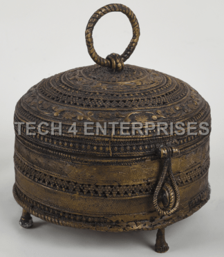 Dhokra Floral Trinket Box