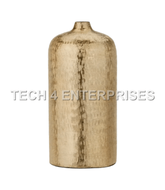 Hammered Brass Bottle-neck Vase