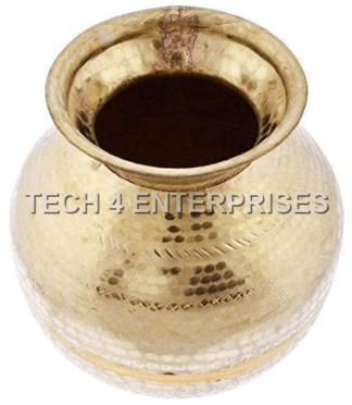 Hammered Brass Matka Vase