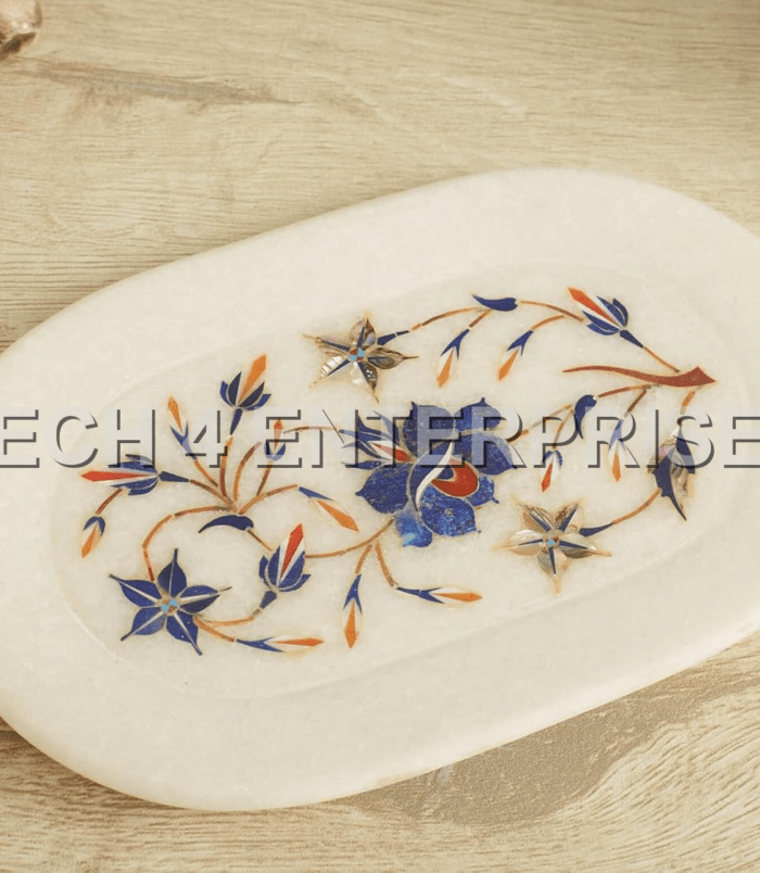 Inlay Marble Tea Tray Tray Inlay Marble Tea Tray Tray