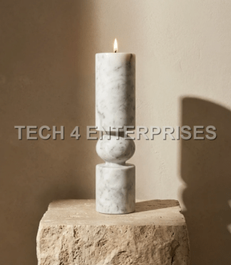 Marble Pillar Candle Holder