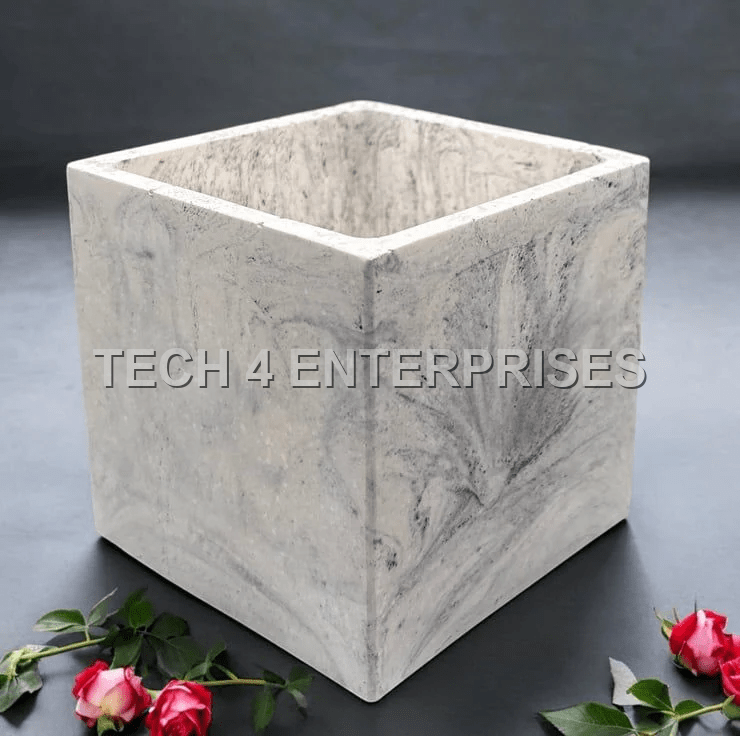 Marble Square Pot Marble Square Pot