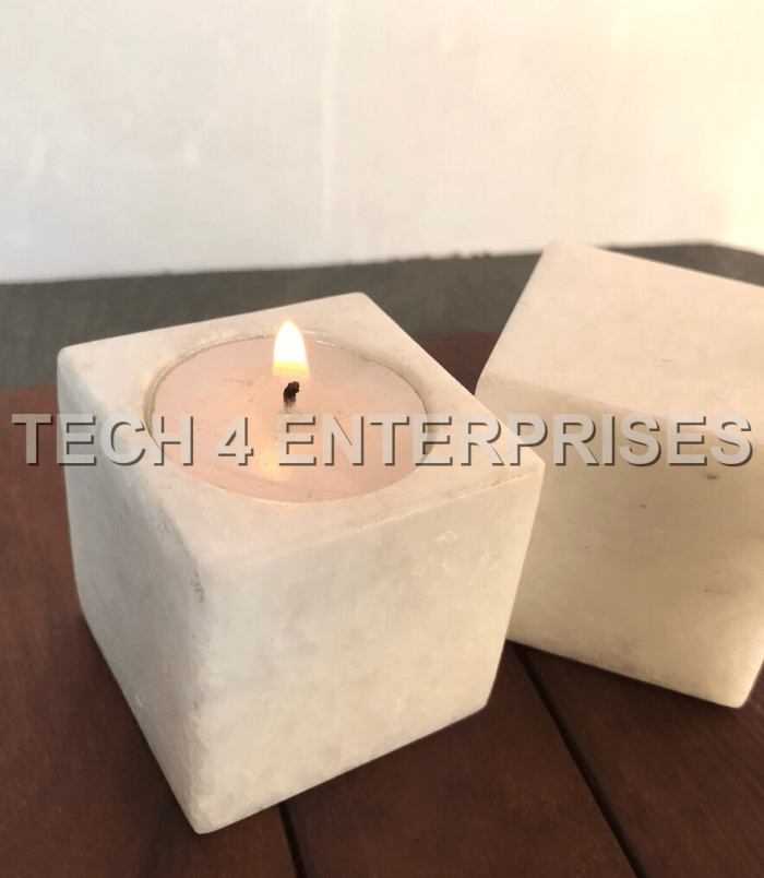 Marble T-light Cube Candle Holder Marble T-light Cube Candle Holder