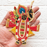 Multicolor Shrinath Ji Beaded Patch for Door Entrance