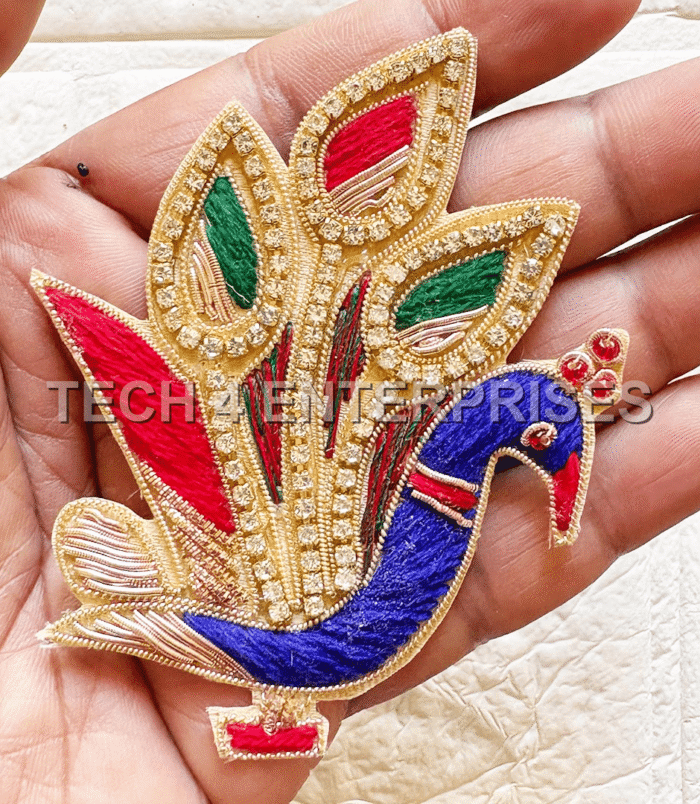 Nakshi Embroidery Peacock Applique Patch-2 Nakshi Embroidery Peacock Applique Patch-2