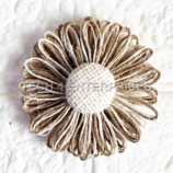 Natural Jute Flower for Trousseau Packing, Ready to use Flower Brooch Hamper for Decoration, Gift Wrapping Flowers Set of 10
