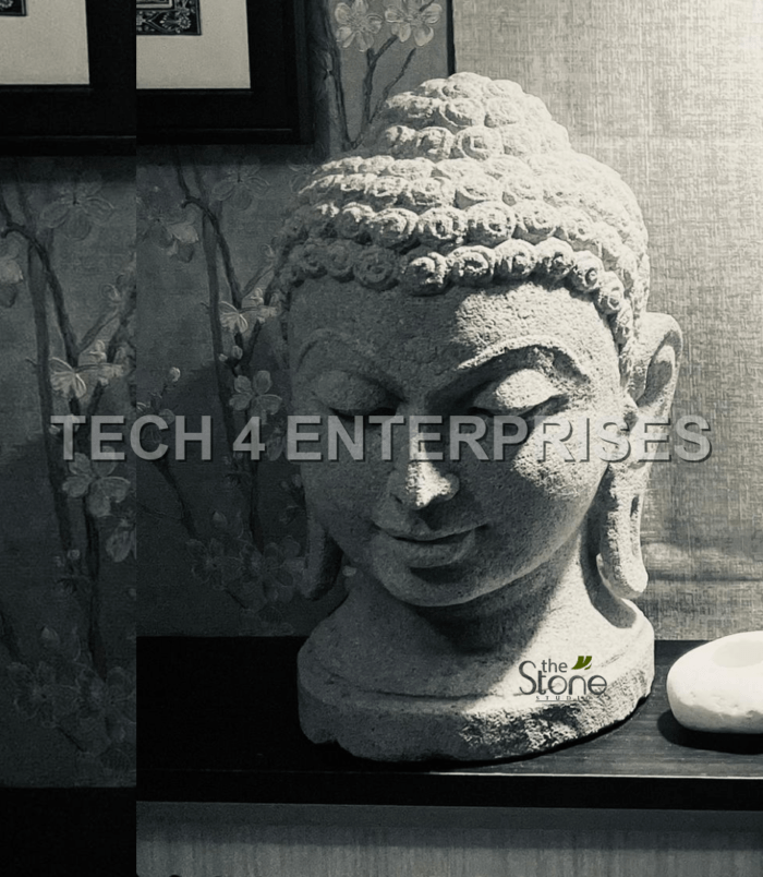 Sandstone Buddha Head Statue