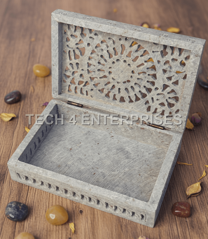 Soapstone Jewellery Box-3 Soapstone Jewellery Box-3