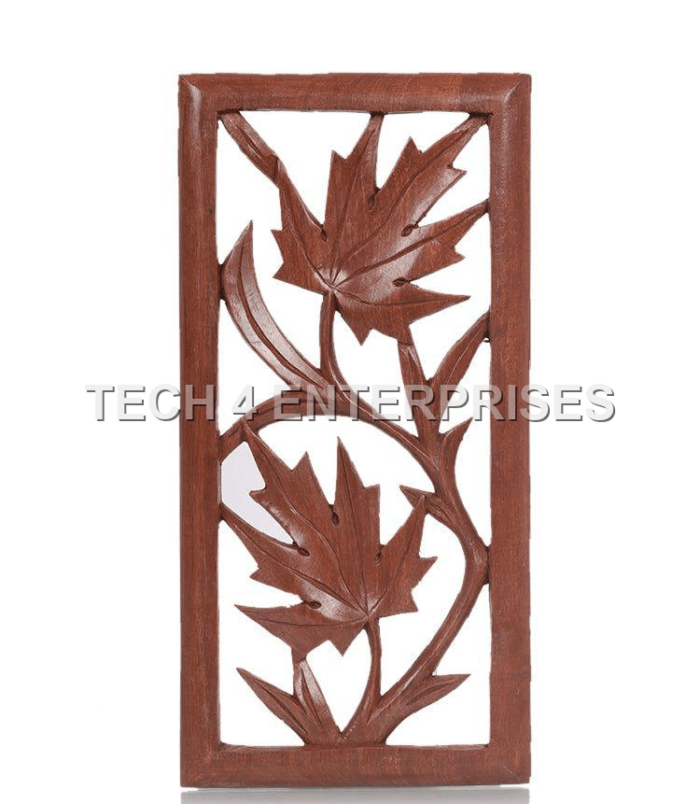Walnut Wood Chinar Leaf Wall Panel