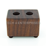 Walnut Wood Double-hole Pen Stand-1