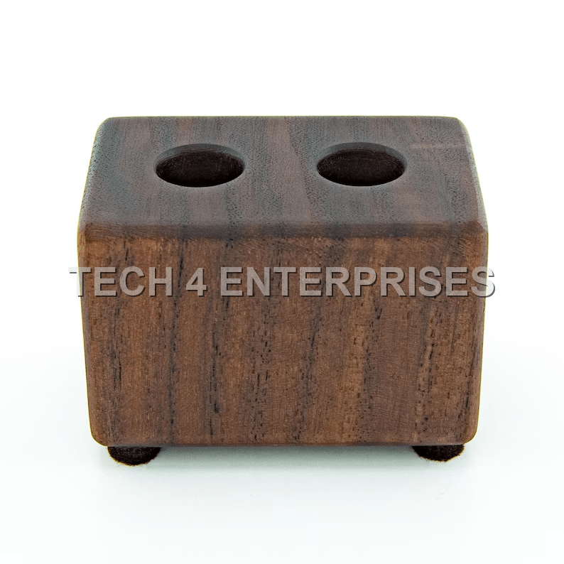 Walnut Wood Double-hole Pen Stand-1 Walnut Wood Double-hole Pen Stand-1