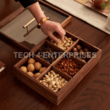 Walnut Wood Six-partition Dry-Fruit Box-3
