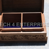 Walnut Wood Two-partition Dry-Fruit Box-2