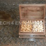 Walnut Wood Two-partition Dry-Fruit Box-3