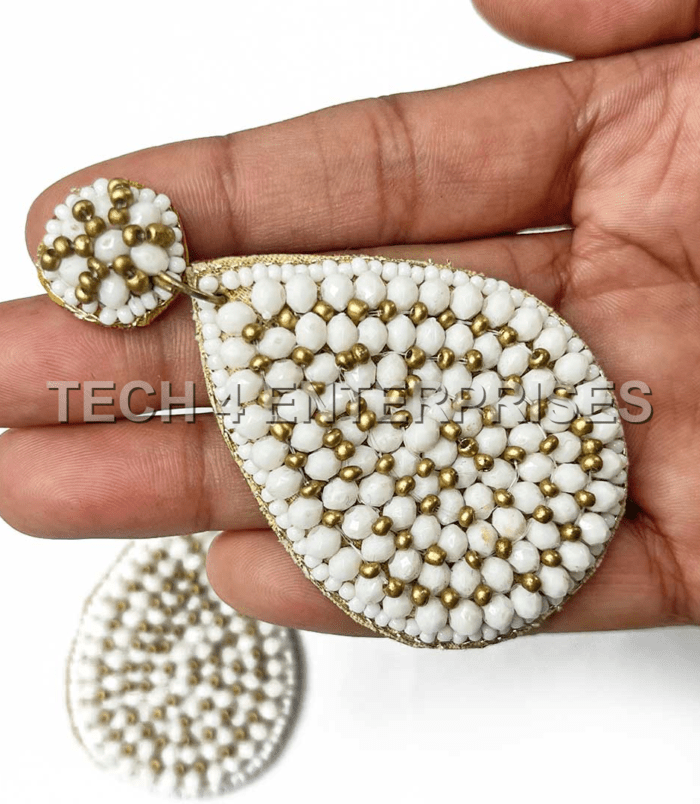 White Color Drop Shape Earrings White Color Drop Shape Earrings